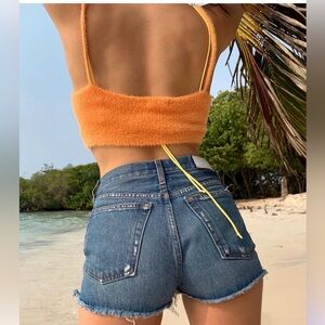 fl&l orange mohair tank🍊